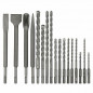 17PC Drill Bits & Chisel SDS PLRotary Hammer BIt Set Fits Bosch & Hilti Plus