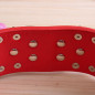 PU Faux Synthetic leather spiked Rivet dog collar Rivet FOR LARGE Dog / pitbull