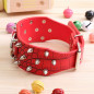 PU Faux Synthetic leather spiked Rivet dog collar Rivet FOR LARGE Dog / pitbull