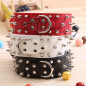 PU Faux Synthetic leather spiked Rivet dog collar Rivet FOR LARGE Dog / pitbull