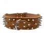 PU Faux Synthetic leather spiked Rivet dog collar Rivet FOR LARGE Dog / pitbull