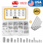 Stock 300pcs Stainless Steel Allen Head Socket Hex Grub Screw Kit M3 M4 M5 M6