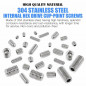 Stock 300pcs Stainless Steel Allen Head Socket Hex Grub Screw Kit M3 M4 M5 M6