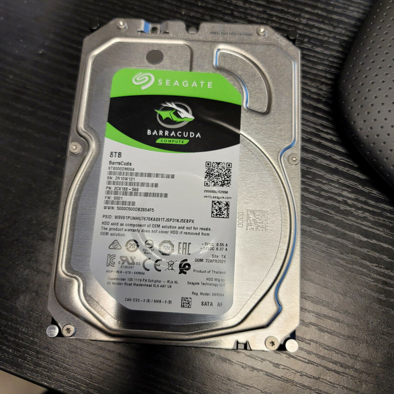 Seagate Barracuda 8 TB HDD  Internal 3.5" (ST8000DM004) Hard Drive CHIA