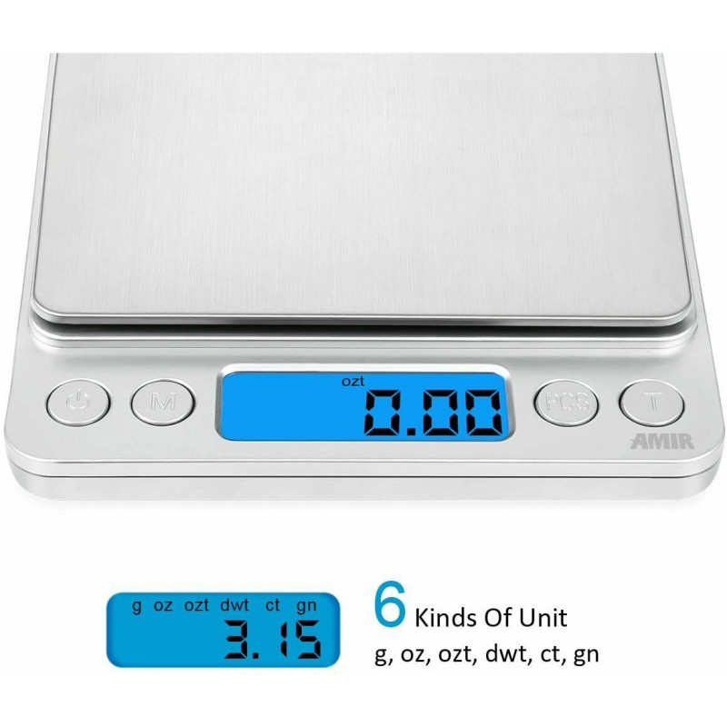 Digital Scale 2000g x 0.1g Jewelry Gold Silver Coin Gram Pocket Size