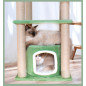 55" Cat Tree Tower Activity Center Large Playing House Condo For Rest Green