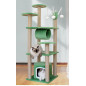 55" Cat Tree Tower Activity Center Large Playing House Condo For Rest Green