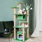 55" Cat Tree Tower Activity Center Large Playing House Condo For Rest Green