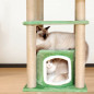 55" Cat Tree Tower Activity Center Large Playing House Condo For Rest Green