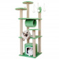 55" Cat Tree Tower Activity Center Large Playing House Condo For Rest Green