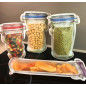 20-40PC/Set Reusable Mason Jar Bottles Zipper Snack Bags Seal Food Saver Storage