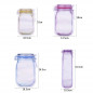 20-40PC/Set Reusable Mason Jar Bottles Zipper Snack Bags Seal Food Saver Storage