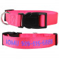 Nylon Personalized Dog Collar Custom Embroidered Name Durable pet collar