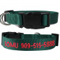 Nylon Personalized Dog Collar Custom Embroidered Name Durable pet collar