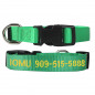 Nylon adjustable Personalized Dog Collar Custom Embroidered Name Durable