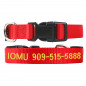 Nylon adjustable Personalized Dog Collar Custom Embroidered Name Durable