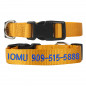 Nylon adjustable Personalized Dog Collar Custom Embroidered Name Durable