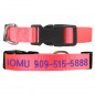 Nylon adjustable Personalized Dog Collar Custom Embroidered Name Durable