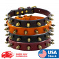 Spiked Studded Rivet Leather Dog Collar Pet Collar XS/S/M/L