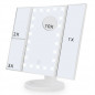 USB LED Tri-Fold 2X 3X 10X Magnifying Makeup Mirror Touch Screen Standing Lights