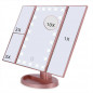 USB LED Tri-Fold 2X 3X 10X Magnifying Makeup Mirror Touch Screen Standing Lights