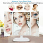 USB LED Tri-Fold 2X 3X 10X Magnifying Makeup Mirror Touch Screen Standing Lights