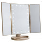 USB LED Tri-Fold 2X 3X 10X Magnifying Makeup Mirror Touch Screen Standing Lights