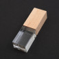 Wood+Crystal USB 3.0 Flash Drive Customize Logo Photography Wedding Pendrive 8GB