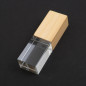 Wood+Crystal USB 3.0 Flash Drive Customize Logo Photography Wedding Pendrive 8GB