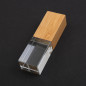 Wood+Crystal USB 3.0 Flash Drive Customize Logo Photography Wedding Pendrive 8GB