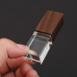 Wood+Crystal USB 3.0 Flash Drive Customize Logo Photography Wedding Pendrive 8GB