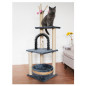 53" Cat Tree Activity Tower Pet Kitty Furniture with Cave Scratching Posts