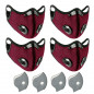 4PCS Reusable Outdoor Face Mask Valves & 5-Layer Filter - Breathable & Washable