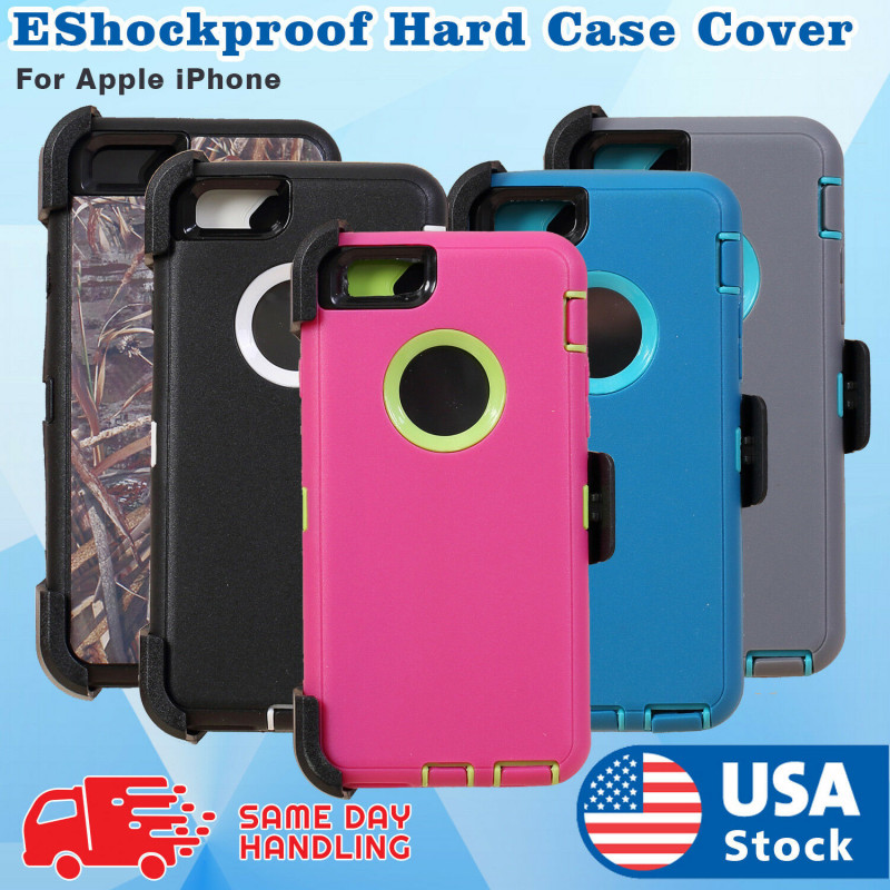 Shockproof Case Cover For Apple iPhone 6 6S (Fits Otterbox defender Belt Clip)