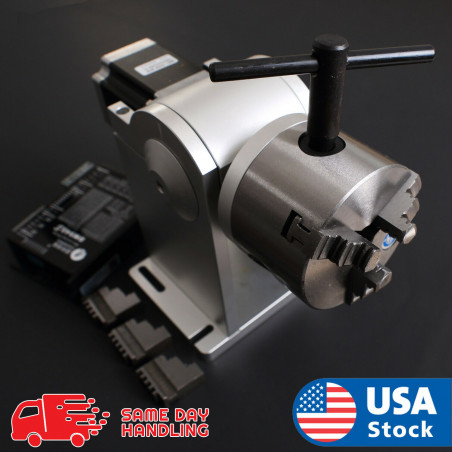 AOK LASER 4th axis 80mm rotary attachment with driver  for laser marking machine
