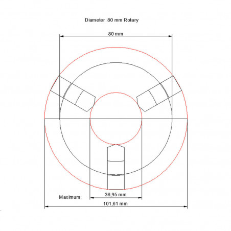 AOK LASER 4th axis 80mm rotary attachment with driver  for laser marking machine