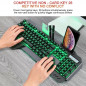 Computer Gaming Keyboard RGB LED Backlit Mechanical Feeling For PS4 PS5 PC