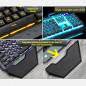 Computer Gaming Keyboard RGB LED Backlit Mechanical Feeling For PS4 PS5 PC