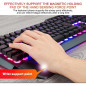 Computer Gaming Keyboard RGB LED Backlit Mechanical Feeling For PS4 PS5 PC