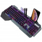 Computer Gaming Keyboard RGB LED Backlit Mechanical Feeling For PS4 PS5 PC