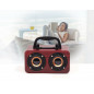 Retro Wooden Wireless Bluetooth Portable Speaker Stereo Subwoofer Phone Holder