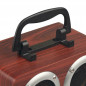 Retro Wooden Wireless Bluetooth Portable Speaker Stereo Subwoofer Phone Holder