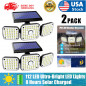 2Pack Solar Lights Motion Sensor, Security LED Waterproof Adjustable head