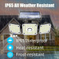 2Pack Solar Lights Motion Sensor, Security LED Waterproof Adjustable head