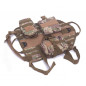 Tactical Dog Hunting Training K9 Molle Vest Harness with 3 Detachable Pouch Bag