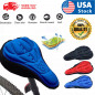 Padded Bike 3D Gel Saddle Seat Cover Bicycle Silicone Soft Comfort Pad Cushion