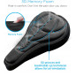 Padded Bike 3D Gel Saddle Seat Cover Bicycle Silicone Soft Comfort Pad Cushion