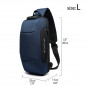 Mens Anti-theft Lock Shoulder Chest Bag With USB Oxford Travel Backpack L