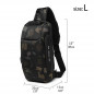 Mens Anti-theft Lock Shoulder Chest Bag With USB Oxford Travel Backpack L