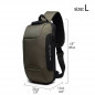 Mens Anti-theft Lock Shoulder Chest Bag With USB Oxford Travel Backpack L